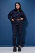 Jean Mom avec pierres scintillantes, coupe Wide Legs, 5 poches