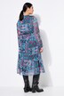 Midikleid, A-Line, doppellagig, floraler Print, Saumvolant