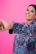 Camicia dal taglio ampio e dritto con stampa floreale