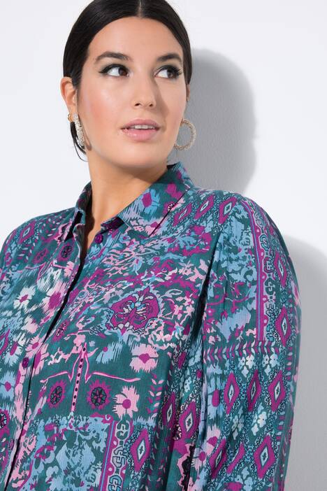 Camicia dal taglio ampio e dritto con stampa floreale