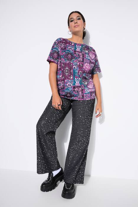 T-shirt oversize, imprimé à fleurs