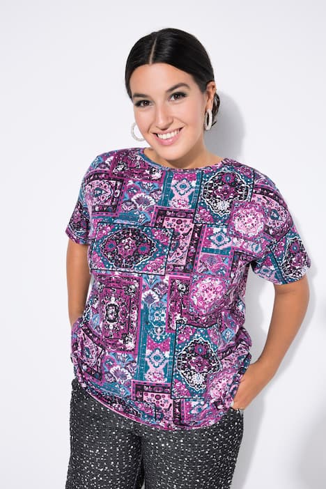 T-shirt oversize, imprimé à fleurs