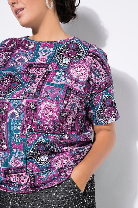T-shirt oversize, imprimé à fleurs