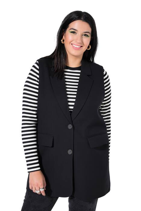 Vesta k obleku, oversize, zadní rozparek s knoflíkem