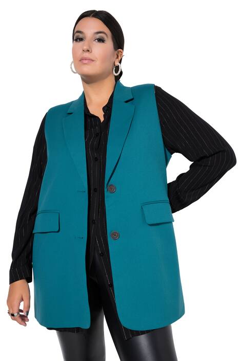 Vesta k obleku, oversize, zadní rozparek s knoflíkem