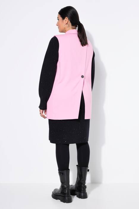 Gilet, oversized, split met knoop op de achterkant