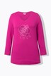 Longshirt, A-lijn, glitterbloemen, lange mouwen