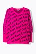 Neule, ponchomalli, LOVE-tekstit