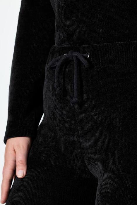Pantaloni dal taglio affusolato in morbido jersey con tasche leopardate
