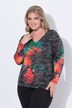 Langærmet T-shirt med blomster i glitrende similsten