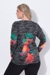 Langærmet T-shirt med blomster i glitrende similsten