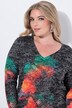 Langærmet T-shirt med blomster i glitrende similsten