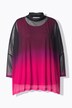 Oversized bluse i mesh, farvegraduering, uigennemsigtig top