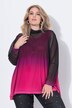 Oversized bluse i mesh, farvegraduering, uigennemsigtig top