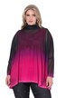 Síťovaná halenka, oversize, barevný přechod, neprůhledný top