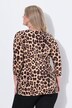 T-skjorte, normal passform, leopard, bokstaver, 3/4 ermer