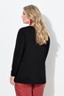 Maglia dal taglio svasato con immagine femminile e maniche lunghe