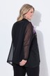 Blusa dal taglio oversize in mesh con design floreale e top coprente