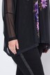 Blusa dal taglio oversize in mesh con design floreale e top coprente