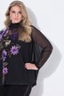 Blusa dal taglio oversize in mesh con design floreale e top coprente