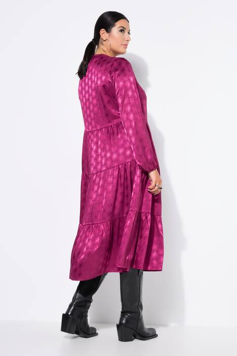 Robe maxi, imprimé rayons scintillants, coupe évasée