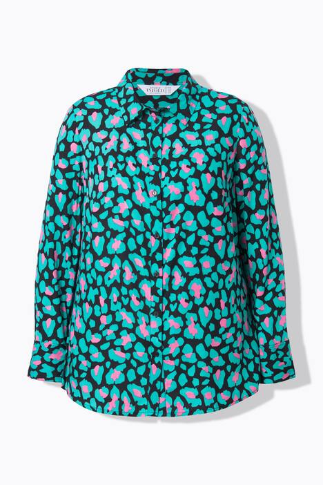 Camicia dal taglio dritto e ampio con colorato design leopardato