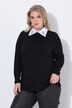 Maglione dal taglio svasato con collo da camicia staccabile