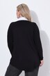 Maglione dal taglio svasato con collo da camicia staccabile