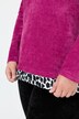 Hettegenser, fleecegenser, leopard-detaljer