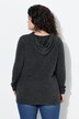 Maglione dal taglio dritto con cuoricino e cappuccio
