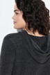 Maglione dal taglio dritto con cuoricino e cappuccio