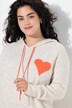 Pull à capuche, petit cœur, coupe Straight Fit