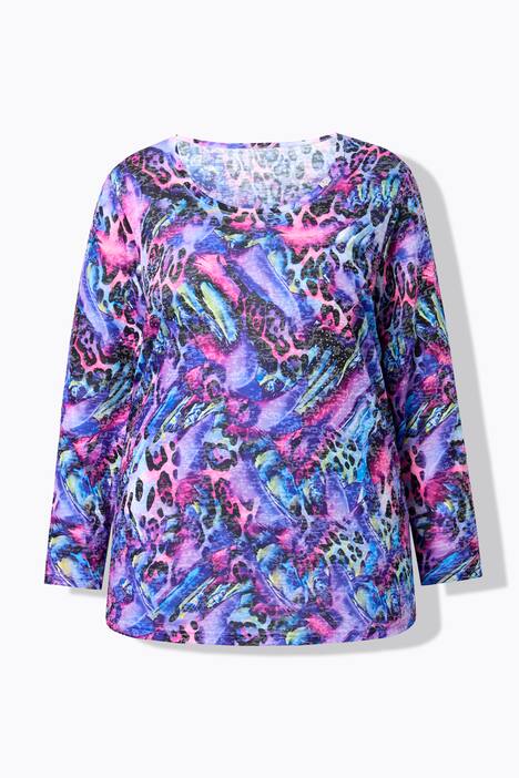 T-shirt dal taglio comodo con fantasia leopardata