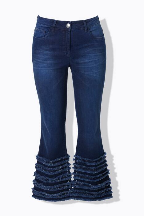 Lea bootcut-jeans, med frynsekantsøm og 5 lommer