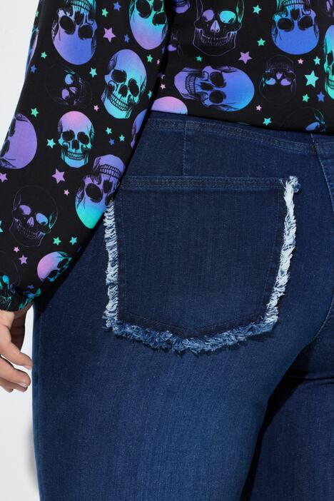 Lea bootcut-jeans, med frynsekantsøm og 5 lommer
