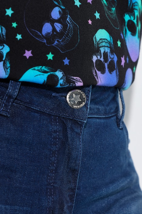 Lea bootcut-jeans, med frynsekantsøm og 5 lommer
