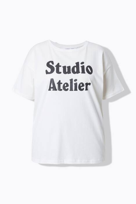 T-skjorte, oversize-modell, glitter-statement