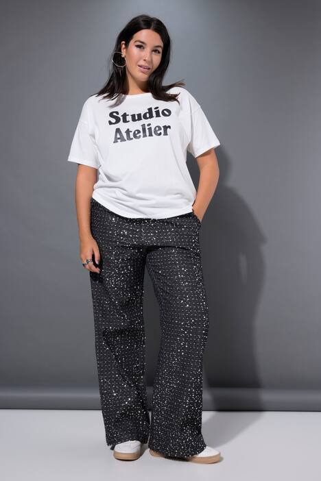 T-skjorte, oversize-modell, glitter-statement