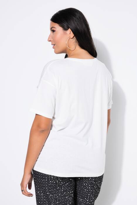 T-skjorte, oversize-modell, glitter-statement