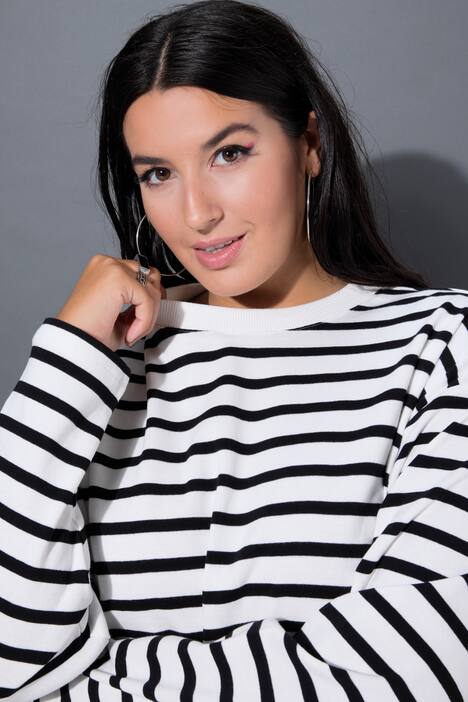 Sweatshirt, ekstra oversized, med striber.