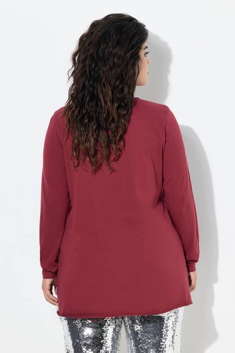 T-shirt, A-lijn, metallic ster, lange mouwen