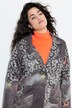 Blazer dal taglio lungo e comodo con stampa effetto patchwork