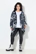 Giacca di felpa aperta con stile batik e HAPPY sul retro
