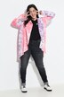 Giacca di felpa aperta con stile batik e HAPPY sul retro