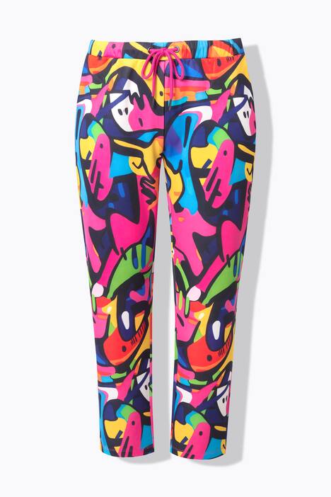 Joggingbroek, Loose Fit, sweatstof, all-over print
