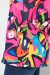 Hoodie-jakke i sweat, allover-print, med hætte