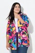 Hoodie-jakke i sweat, allover-print, med hætte