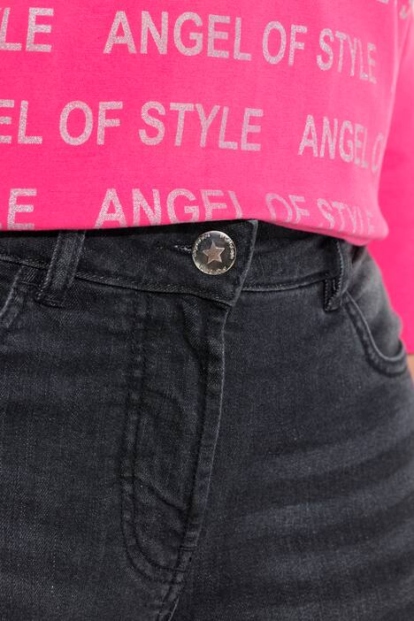 Slim jeans Irma, smalt ben, fargepatches, 5-lommer