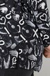 Blouse manches longues, imprimé all-over et coupe évasée