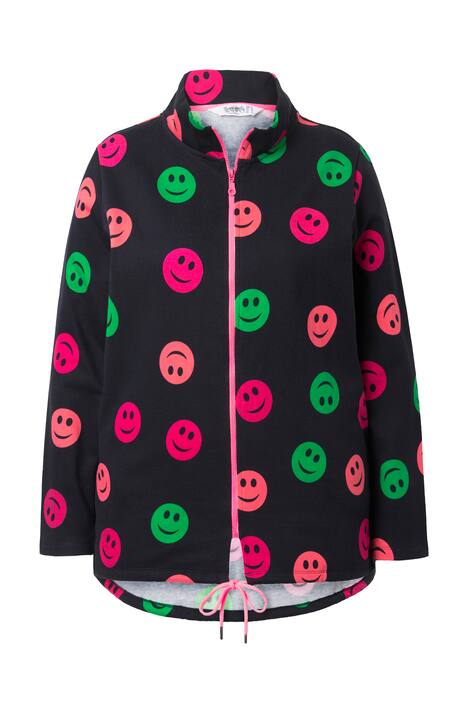 Mikina, pohodlný střih, pestrý motiv Smiley